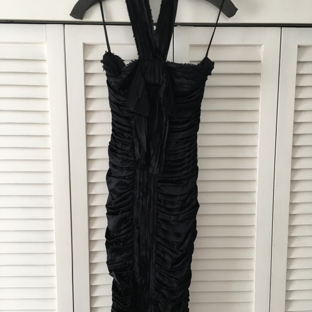 Black Silk Genuine D&G Cocktail Dress New Without Tags Size 38/XS